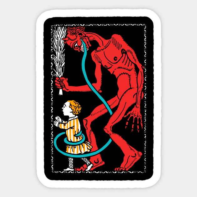 Merry Krampus (dark shirts) Sticker by monkeysmash